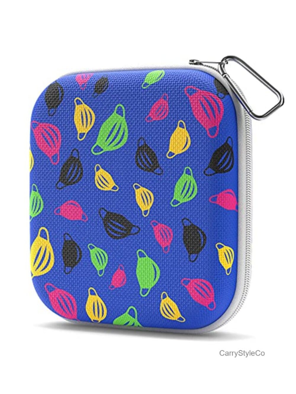 Neoprene Zipper Pouch Makeup Bag Travel Cosmetic Organizer with Carabiner